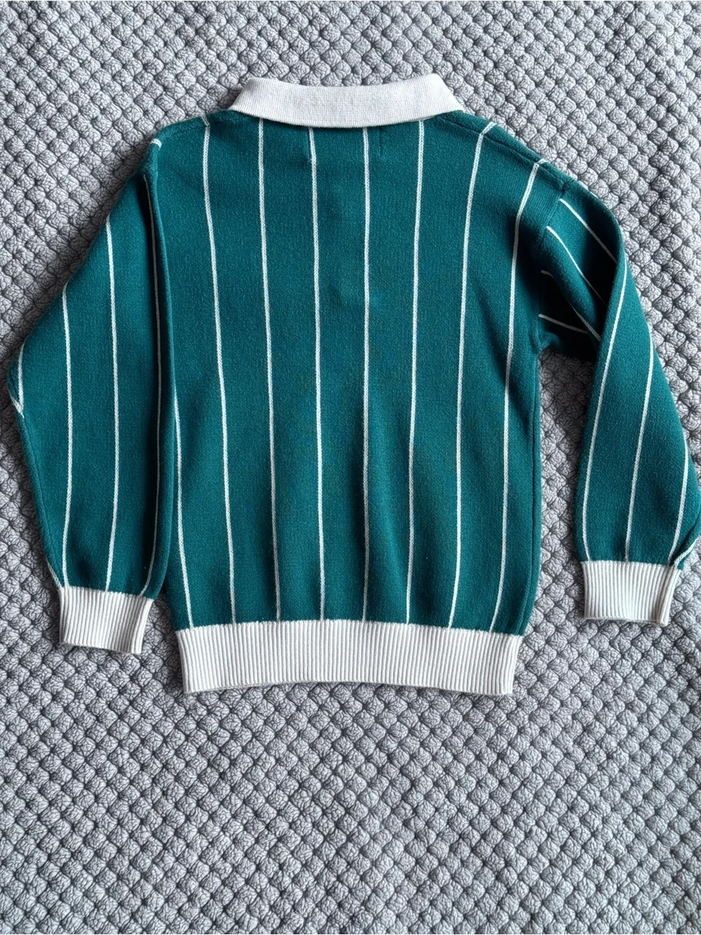 Old Navy Boys' Teal Stripe Polo Sweater 4T